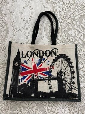 punk grunge indie sleaze graphic london union jack canvas tote bag